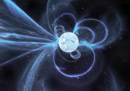 A magnetar is a type of neutron star, believed to possess an extremely powerful magnetic field and to be a candidate for causing many fast radio bursts