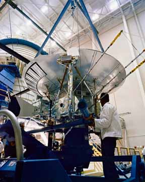Pioneer 10 at its final stages of construction